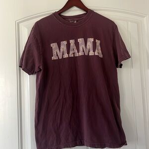 Comfort Colors MAMA Daisy Flowers T Shirt Size Medium